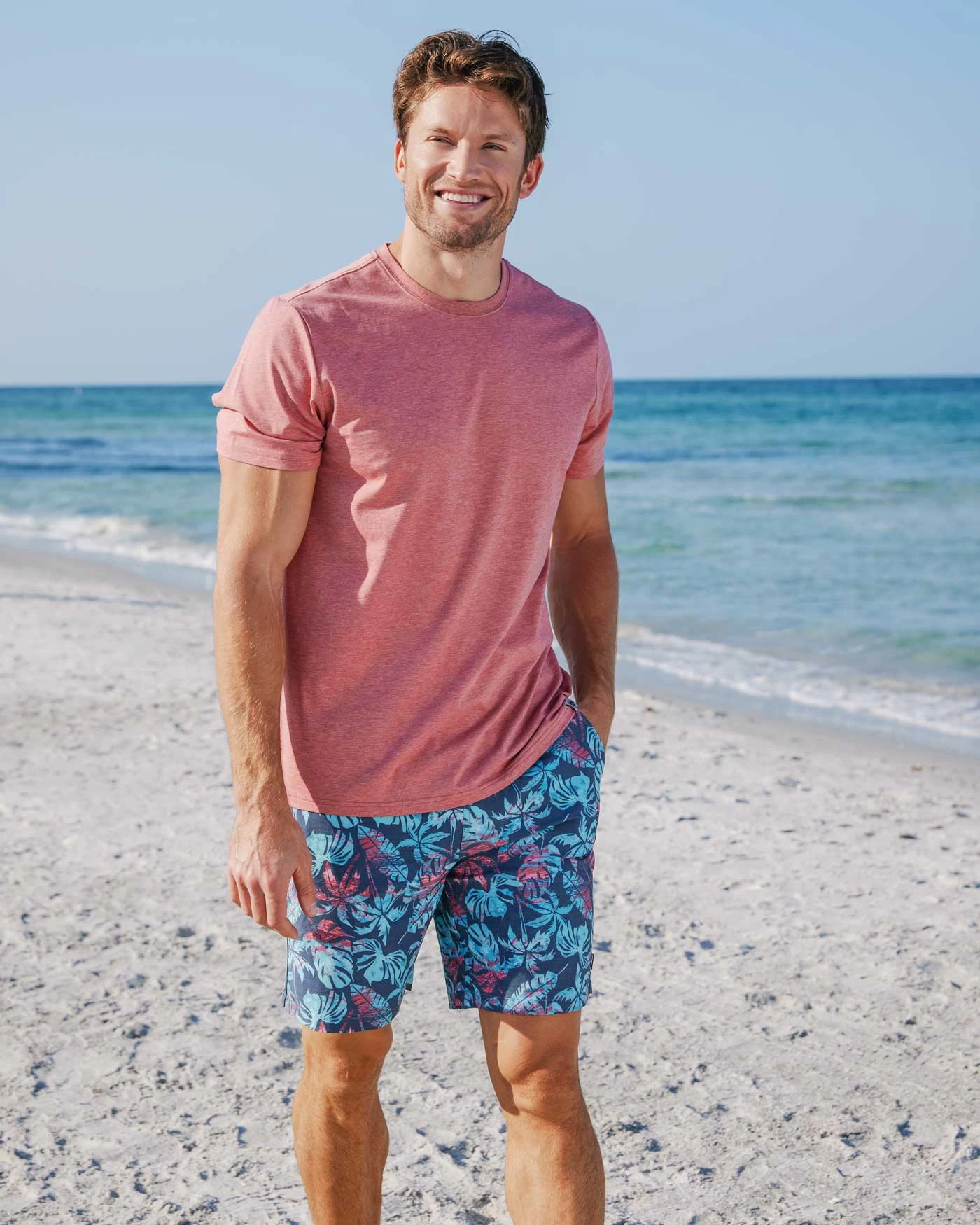 PINETTA PALM PRINT SWIM SHORT - 8" INSEAM (FINAL SALE) 4 PINETTA PALM PRINT SWIM SHORT - 8" INSEAM (FINAL SALE) - Image 2