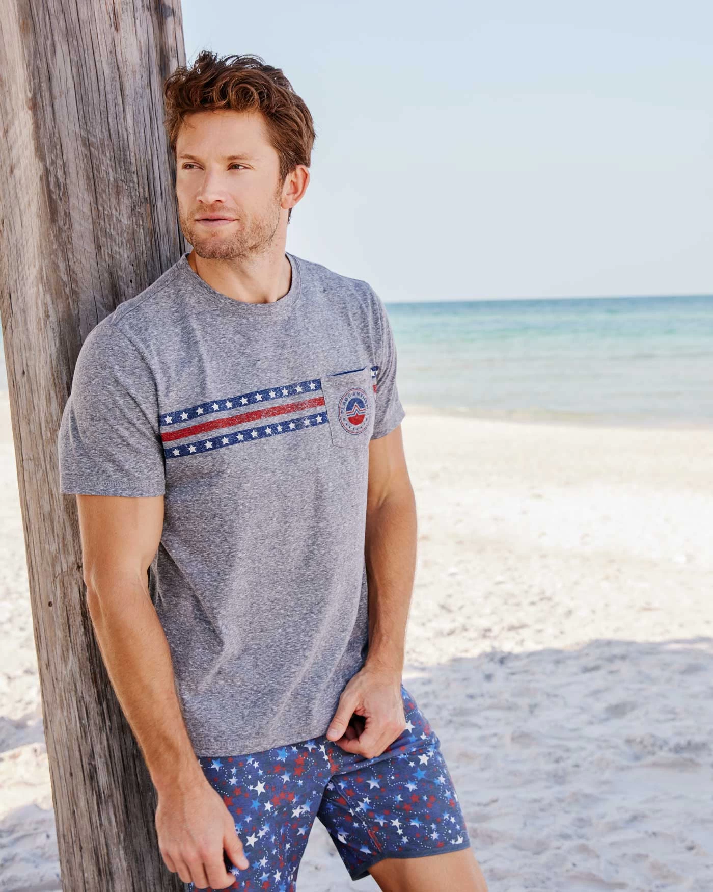 BURGESS STAR PRINT SWIM SHORT - 8" INSEAM (FINAL SALE) 8 BURGESS STAR PRINT SWIM SHORT - 8" INSEAM (FINAL SALE) - Image 6