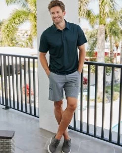 NEWTOWN GEO PRINT PERFORMANCE POLO -Style Vibe Shop 13 Flag Anthem Tampa 2382