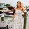 ELSA FLORAL TIE-STRAP SMOCKED MAXI DRESS -Style Vibe Shop 16 Flag Anthem Tampa 2704