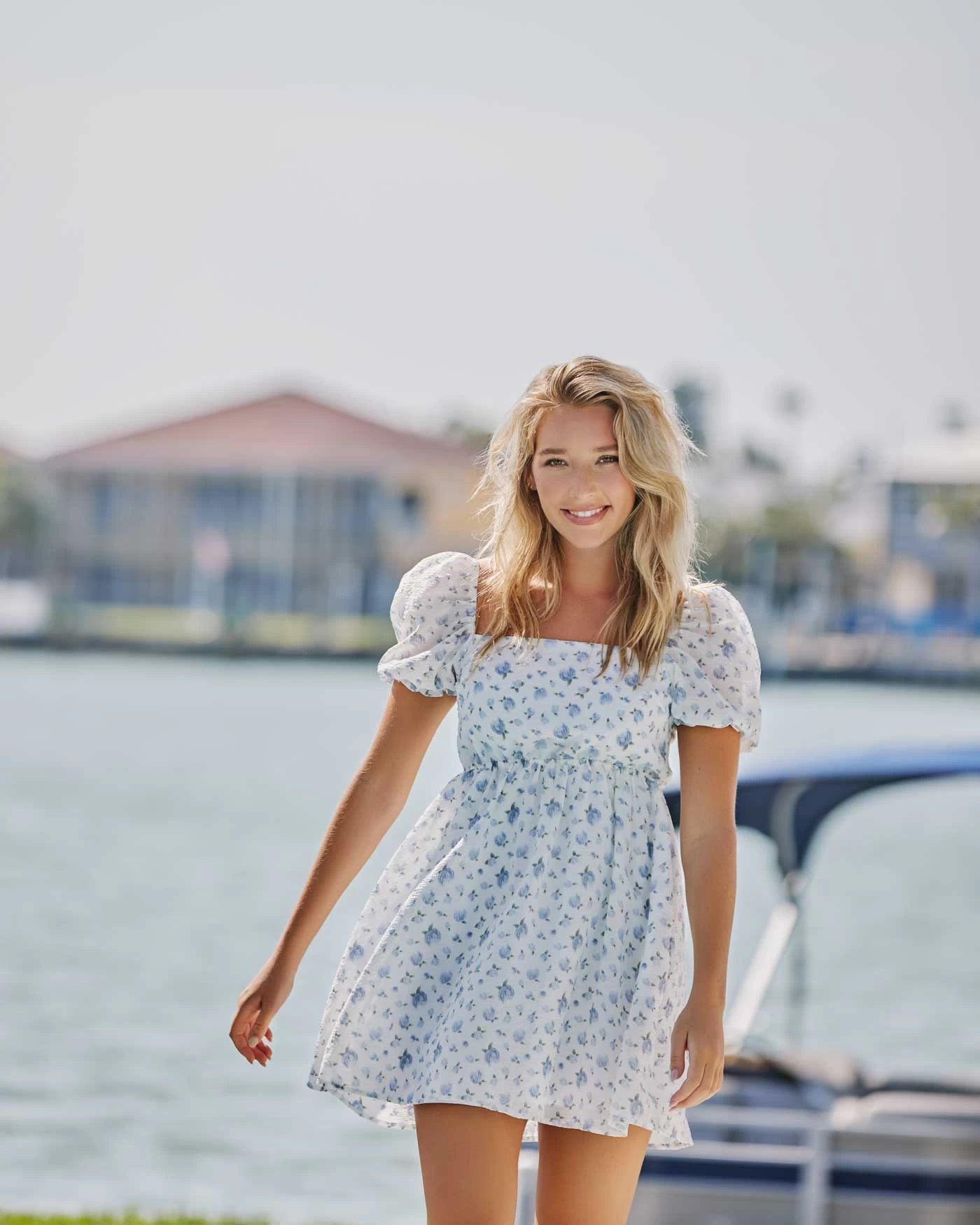 MAYETTA FLORAL PUFF SLEEVE TIE-BACK MINI DRESS 3 MAYETTA FLORAL PUFF SLEEVE TIE-BACK MINI DRESS