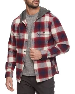 EASTCHESTER HERRINGBONE HOODED SHIRT JACKET