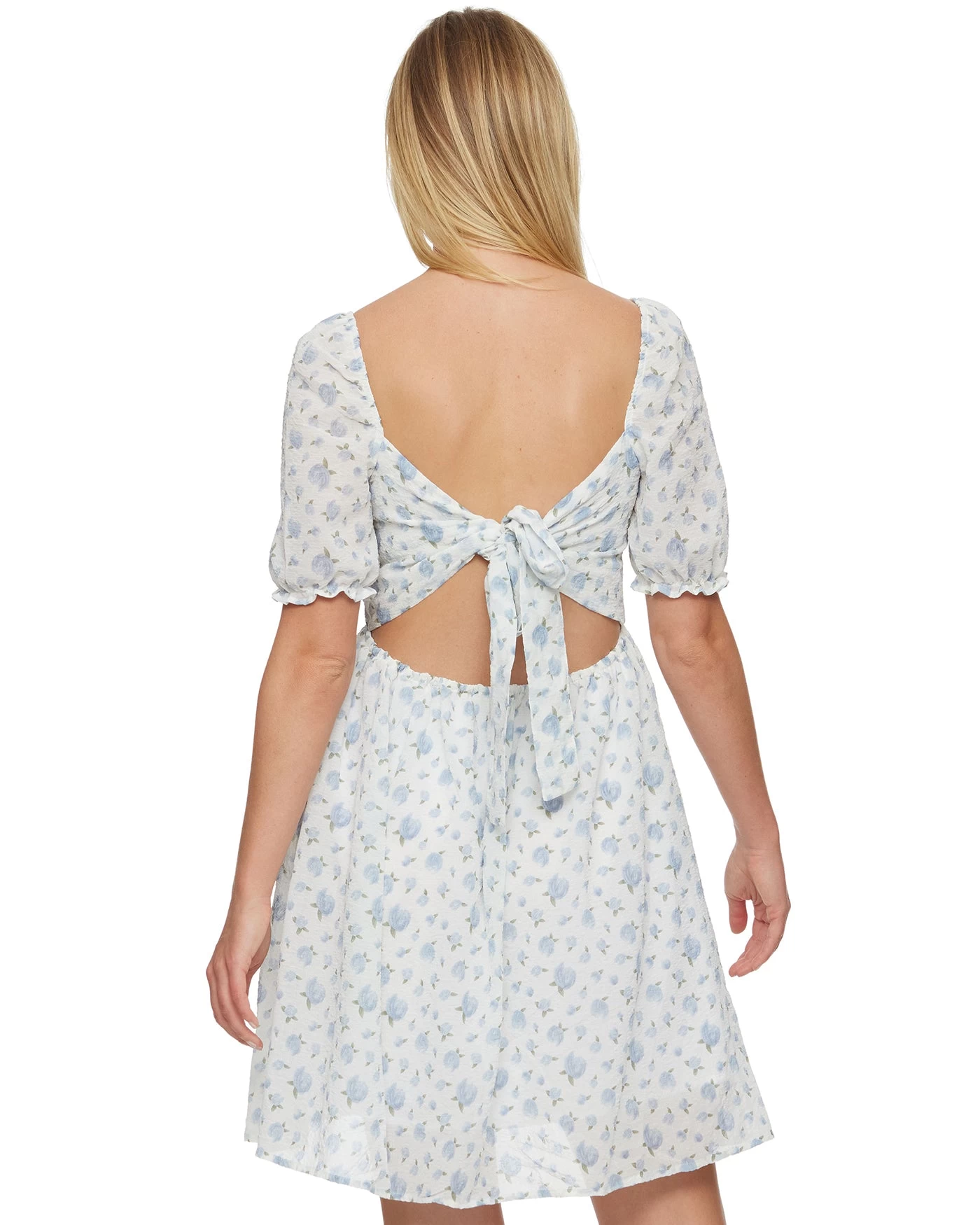 MAYETTA FLORAL PUFF SLEEVE TIE-BACK MINI DRESS 7 MAYETTA FLORAL PUFF SLEEVE TIE-BACK MINI DRESS - Image 5
