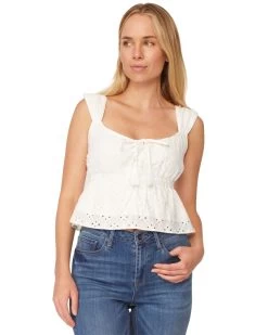 MALLORY EYELET SLEEVELESS PEPLUM TOP (FINAL SALE) -Style Vibe Shop 5fc13fa742e12d77942500f2ea4dc665