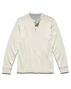 ELKO BRUSHED THERMAL HENLEY -Style Vibe Shop COREKT1122 ELKO LS BRUSHED THERMAL HENLEY OATMEAL HEATHER 004