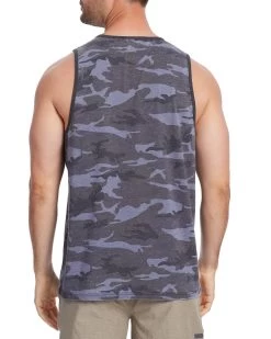 MALTA BURNOUT CAMO POCKET TANK (FINAL SALE) -Style Vibe Shop COREKT1259 MALTA CAMO BURNOUT TANK BLUE CAMO 011