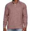 HERO TEXTURED KNIT 1/4-SNAP PULLOVER -Style Vibe Shop COREKT1480 HERO HEATHERED 1 4 SNAP SUPER SOFT MOCKNECK RAGLAN RED HEATHER 002