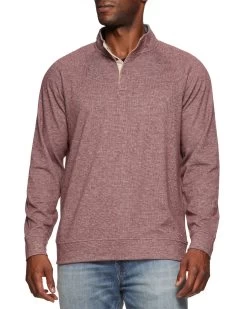 HERO TEXTURED KNIT 1/4-SNAP PULLOVER