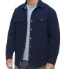WALDORF SHIRT JACKET 1 WALDORF SHIRT JACKET -Style Vibe Shop COREKT1532 WALDORF DOUBLE POCKET SHIRT JACKET NAVY 008