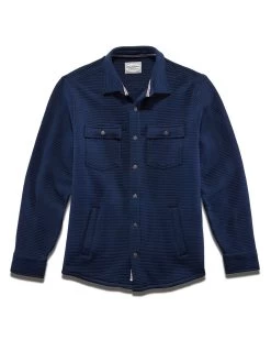 WALDORF SHIRT JACKET -Style Vibe Shop COREKT1532 WALDORF DOUBLE POCKET SHIRT JACKET NAVY 009