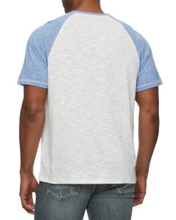 BIRMINGHAM SLUB RAGLAN HENLEY (FINAL SALE) -Style Vibe Shop COREKT1540 OAT BLUE 1252