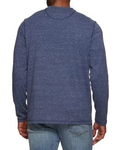ROLLINS SNOW SLUB LS HENLEY 8 ROLLINS SNOW SLUB LS HENLEY -Style Vibe Shop COREKT1715 ROLLINS LS SNOW SLUB HENLEY NAVY HEATHER 017