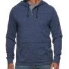 ROLLINS SNOW SLUB HOODED HENLEY -Style Vibe Shop COREKT1716 NAVY HEATHER 002