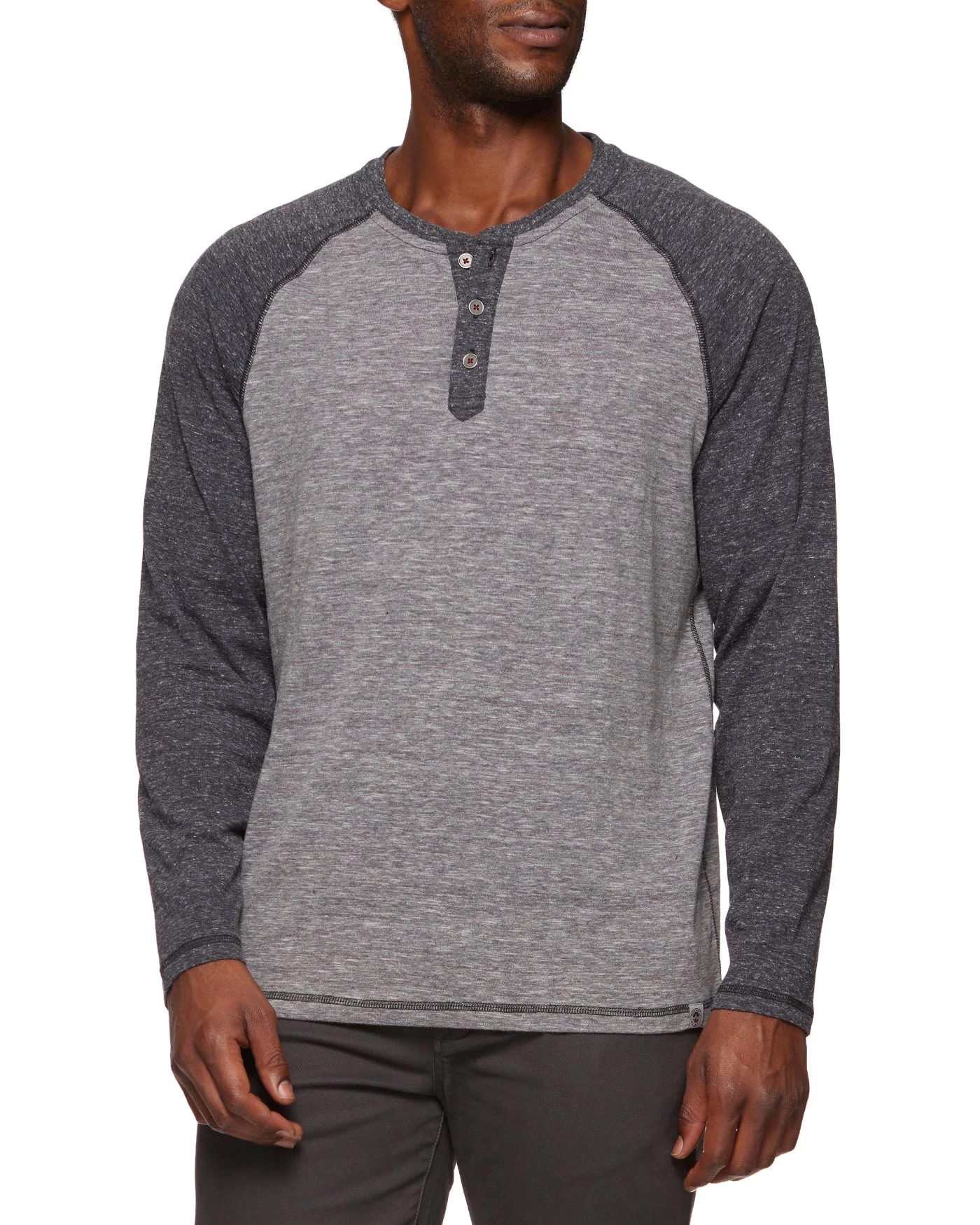 ROLLINS SNOW SLUB LS RAGLAN HENLEY 3 ROLLINS SNOW SLUB LS RAGLAN HENLEY