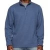 BRADNER SUPER-SOFT QUILTED 1/4-ZIP PULLOVER 2 BRADNER SUPER-SOFT QUILTED 1/4-ZIP PULLOVER -Style Vibe Shop COREKT1725 BRANDER SUPER SOFT QUILTED QUARTER ZIP MOCK NECK NAVY HEATHER 010