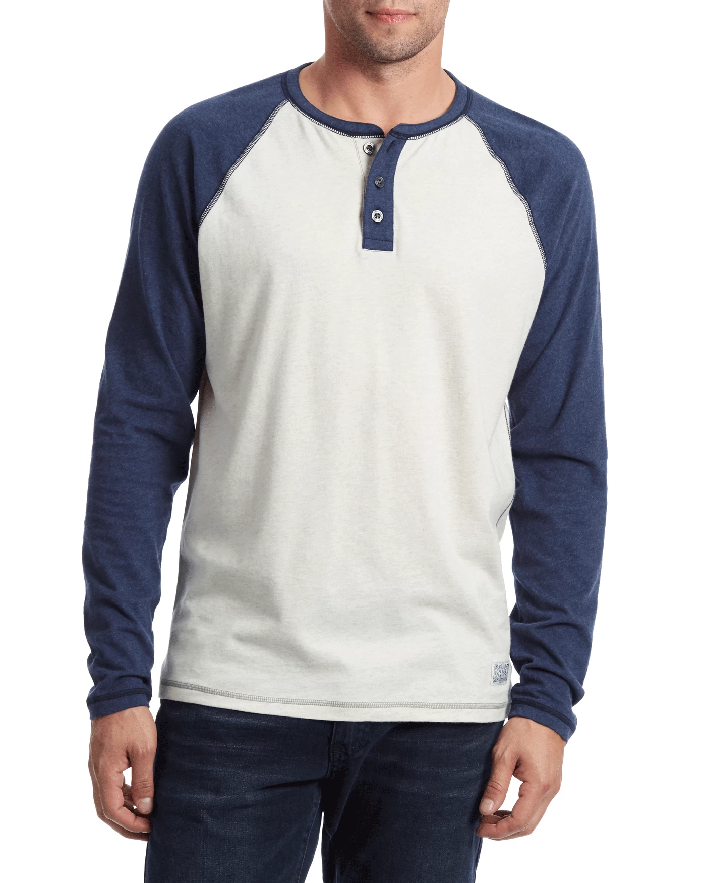 CREEK SUEDED RAGLAN HENLEY 3 CREEK SUEDED RAGLAN HENLEY