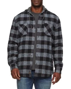 HARRELLS HOODED SHIRT JACKET