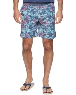 PINETTA PALM PRINT SWIM SHORT - 8" INSEAM (FINAL SALE)