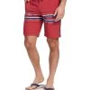 ROCKAWAY STRIPED BOARD SHORT - 10" INSEAM (FINAL SALE) -Style Vibe Shop CORESH177 RED NAVY 010