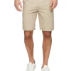 MCCORD TEXTURED STRETCH SHORT - 10" INSEAM (FINAL SALE) -Style Vibe Shop CORESH428 MCCORD STRETCH SLUB TEXTURED 10 SHORT KHAKI 008