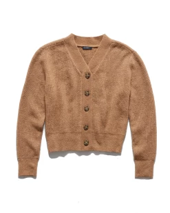 CAMDEN CARDIGAN -Style Vibe Shop CORESW001W CAMDEN LS CARDIGAN CAMEL HEATHER 003