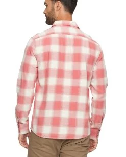 VAIL VINTAGE WASHED SHIRT -Style Vibe Shop COREWS007 VAIL LS VINTAGE WASH SHIRT WASHED RED WHITE 011