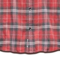 WILLCOX VINTAGE WASHED SHIRT -Style Vibe Shop COREWS129V WILLCOX LS TXEXTURED VINTAGE WASH SHIRT RED BLACK 003