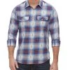 DOYLE WESTERN SHIRT 2 DOYLE WESTERN SHIRT -Style Vibe Shop DS FA22WS821 WHITE NAVY RED 006