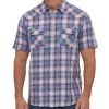 TIFTON WESTERN SHIRT -Style Vibe Shop DS SP22WS072 RED NAVY WHITE 012