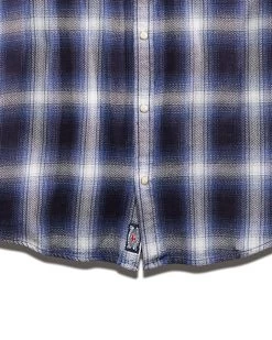 ARLINGTON VINTAGE WASHED WESTERN SHIRT 13 ARLINGTON VINTAGE WASHED WESTERN SHIRT -Style Vibe Shop DS SP22WS084 ARLINGTON LS VINTAGE WASH HERRINGBONE WESTERN SHIRT NAVY WHITE 006