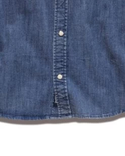 CROSSVILLE CHAMBRAY STRETCH WESTERN SHIRT (FINAL SALE) -Style Vibe Shop DS SP22WS140 CROSSVILLE SS STRETCH CHAMBRAY WESTERN SHIRT MEDIUM WASH 003 c1f2e717 06ad 4f77 b7b4 7f707534eb49