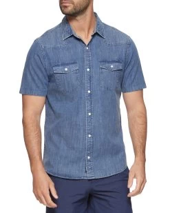 CROSSVILLE CHAMBRAY STRETCH WESTERN SHIRT (FINAL SALE)