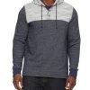 BERWYN FLEECE HOODED HENLEY 1 BERWYN FLEECE HOODED HENLEY -Style Vibe Shop FA18KT663 BERWYN LS HENLEY HOODIE BLUE COMBO 005