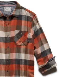 DELTONA FLANNEL SHIRT -Style Vibe Shop FA20WS255 DELTONA LS SINGLE EPOCKET SHIRT RUST 009 73b44d88 9ec6 49ff 841c 285e5e4f32dd