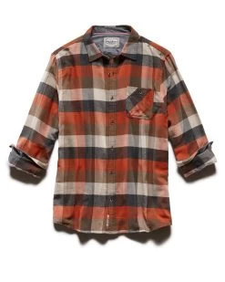 DELTONA FLANNEL SHIRT -Style Vibe Shop FA20WS255 DELTONA LS SINGLE POCKET SHIRT RUST 009 8ffe2a2b fbae 49a0 bb92 9b9d9aa48217