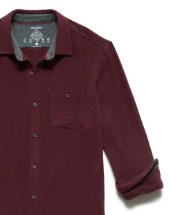 MADEFLEX HERO KNIT SHIRT -Style Vibe Shop FA20WS269 CHANNING LS DOdUBLE POCKET SHIRT MAROON 009 52f21b83 f845 46a7 8012 bd16ce233511