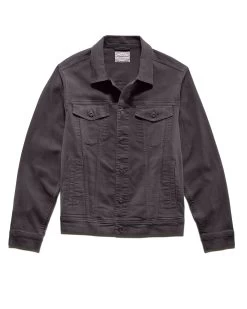 BRUNSWICK OVERDYE JEAN JACKET 10 BRUNSWICK OVERDYE JEAN JACKET -Style Vibe Shop FA21OW805 BRUNSWICK OVER DYED JEAN JACKET CHARCOAL 001