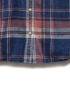 DENNING VINTAGE WASHED INDIGO SHIRT -Style Vibe Shop FA21WS1044W DENNINGs INMVWH 014 21d2f0cb 3012 4ce4 955f 7cc710c7373f