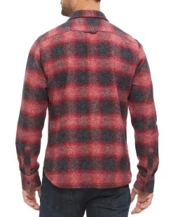 WHEATLAND FLANNEL SHIRT -Style Vibe Shop FA21WS180 RED BLACK CHARCOAL 007