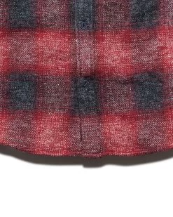 WHEATLAND FLANNEL SHIRT -Style Vibe Shop FA21WS180 WHEATLAND LSs DOUBLE POCKET STRETCH FLANNEL SHIRT RED CHARCOAL 007