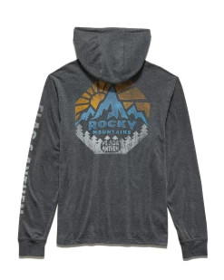 ROCKY MOUNTAINS SUNRISE HOODIE -Style Vibe Shop FA22KT1601 CHARHEATHER 006