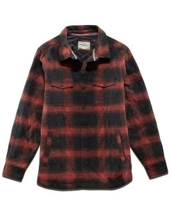 ROCKINGHAM QUILTED SHIRT JACKET -Style Vibe Shop FA22OW804 ROCKINGHAM QUILTED SHIRT JACKET RUST BLACK 008