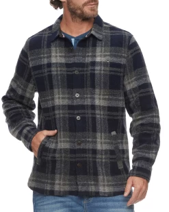 NEWBERG SHIRT JACKET -Style Vibe Shop FA22OW844 NVYCRL 018