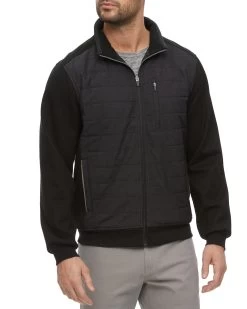BEND MIXED MEDIA PERFORMANCE JACKET 10 BEND MIXED MEDIA PERFORMANCE JACKET -Style Vibe Shop FA22OW850 BLACK 019