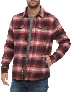 KALIDA FLEECE-LINED SHIRT JACKET 13 KALIDA FLEECE-LINED SHIRT JACKET -Style Vibe Shop FA22OW870 RED BLACK WHITE 010