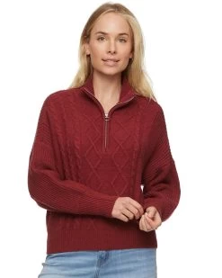 CAMERON CABLE KNIT ¼-ZIP SWEATER