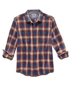 ALLENDALE VINTAGE WASHED FLANNEL SHIRT 10 ALLENDALE VINTAGE WASHED FLANNEL SHIRT -Style Vibe Shop FA22WS839 ALLENDALE LS VINTAGE WASH SHIRT NAVY RUST 017