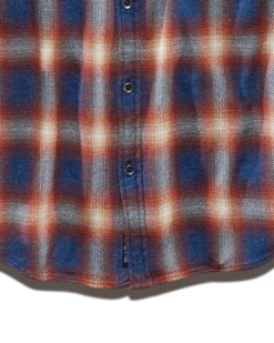 ALLENDALE VINTAGE WASHED FLANNEL SHIRT 13 ALLENDALE VINTAGE WASHED FLANNEL SHIRT -Style Vibe Shop FA22WS839 ALLENDALE LSS VINTAGE WASH SHIRT NAVY RUST 017