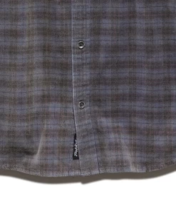 HERALD VINTAGE WASHED CORDUROY SHIRT -Style Vibe Shop FA22WS851 HERALDD LS VINTAGE WASH CORDUROY SHIRT NAVY BROWN RED 008