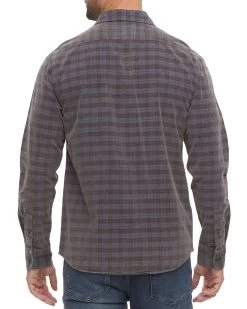 HERALD VINTAGE WASHED CORDUROY SHIRT -Style Vibe Shop FA22WS851 NAVY BROWN RED 006